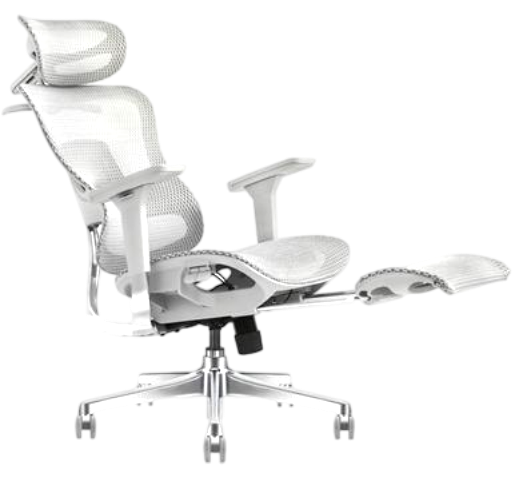 Knox A1 HB Grey Chair With Footrest – Ergonomic Chair