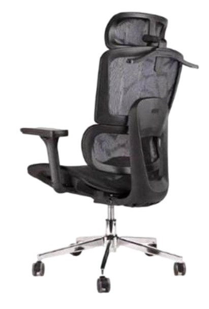Vyom HB Black Chair – High Back Ergonomic Chair